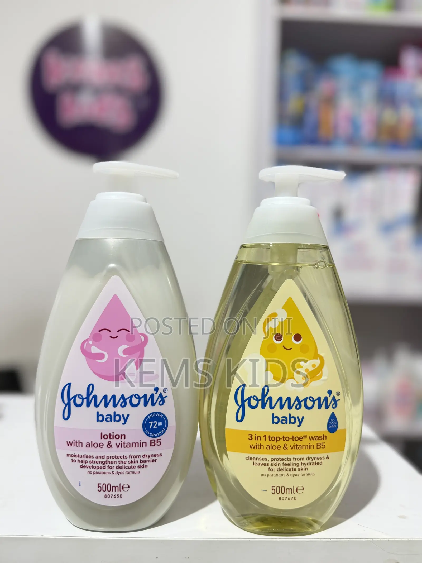 Johnsons Lotion and Wash