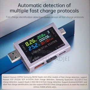 USB Type-a Type-C Digital Voltmeter Tester