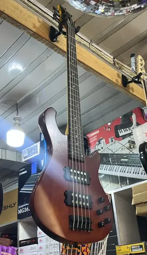 An Ibanez 5-String Active Electric Bass Guitar