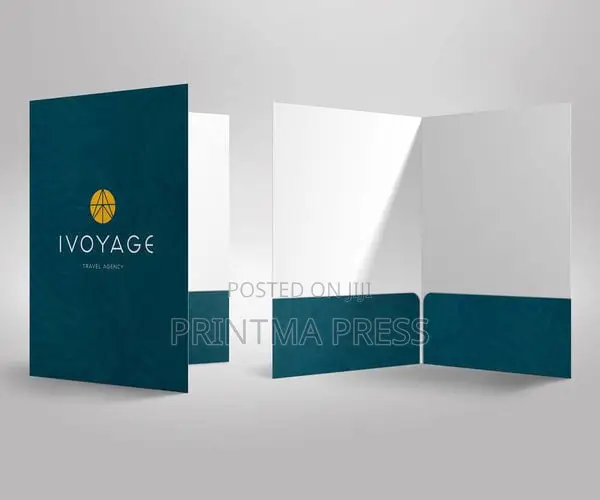 Custom Pocket Folders | Branded A4 Letter Size Presentation Folders