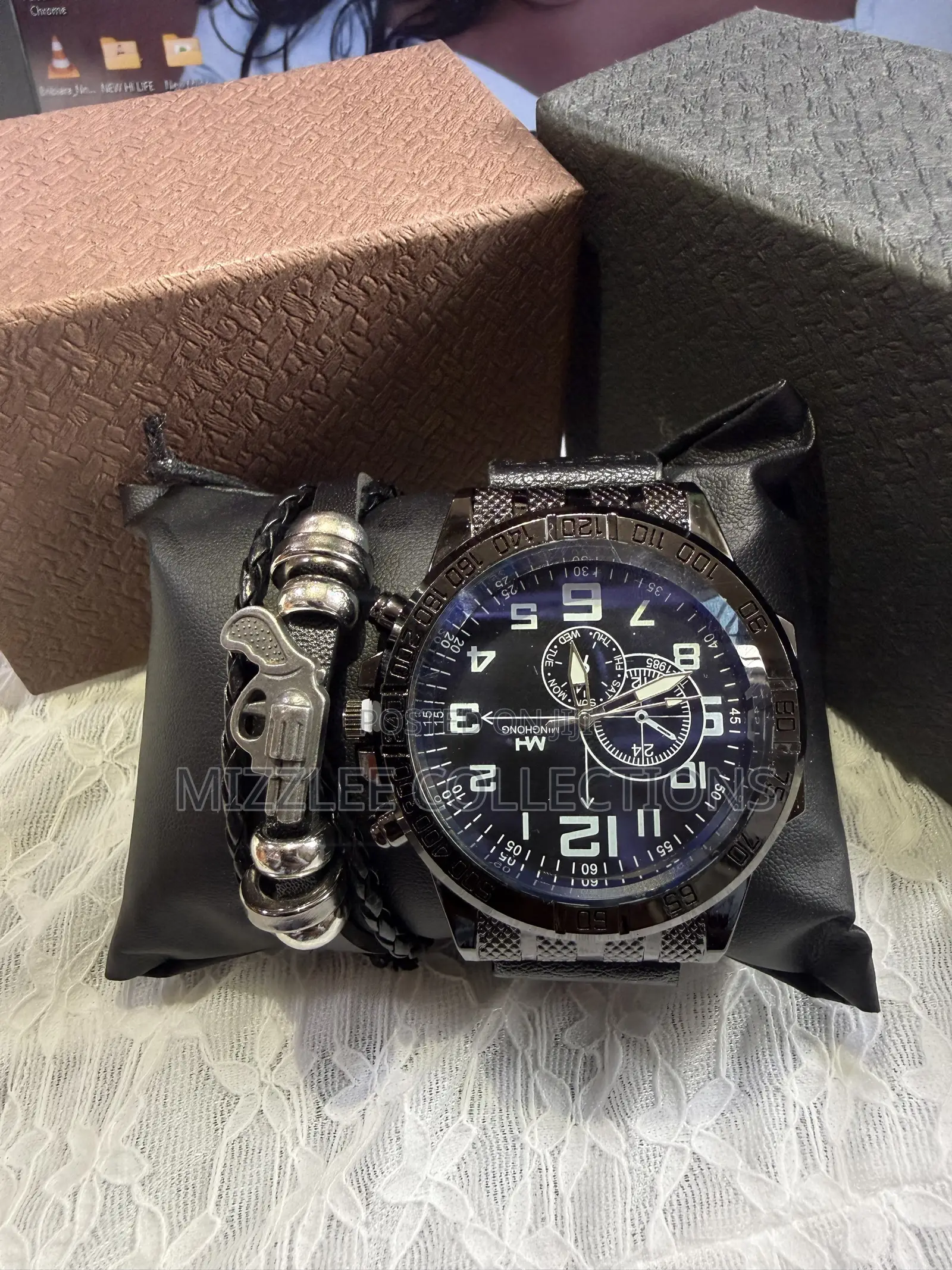 Quality Gift Set Boxed Watch and Bracelet for Men