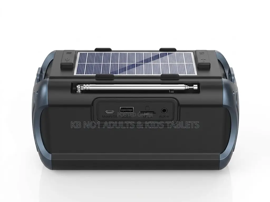 Portable Solar Wireless Speaker –16W Loud FM Radio, Bluetooth, USB/TF