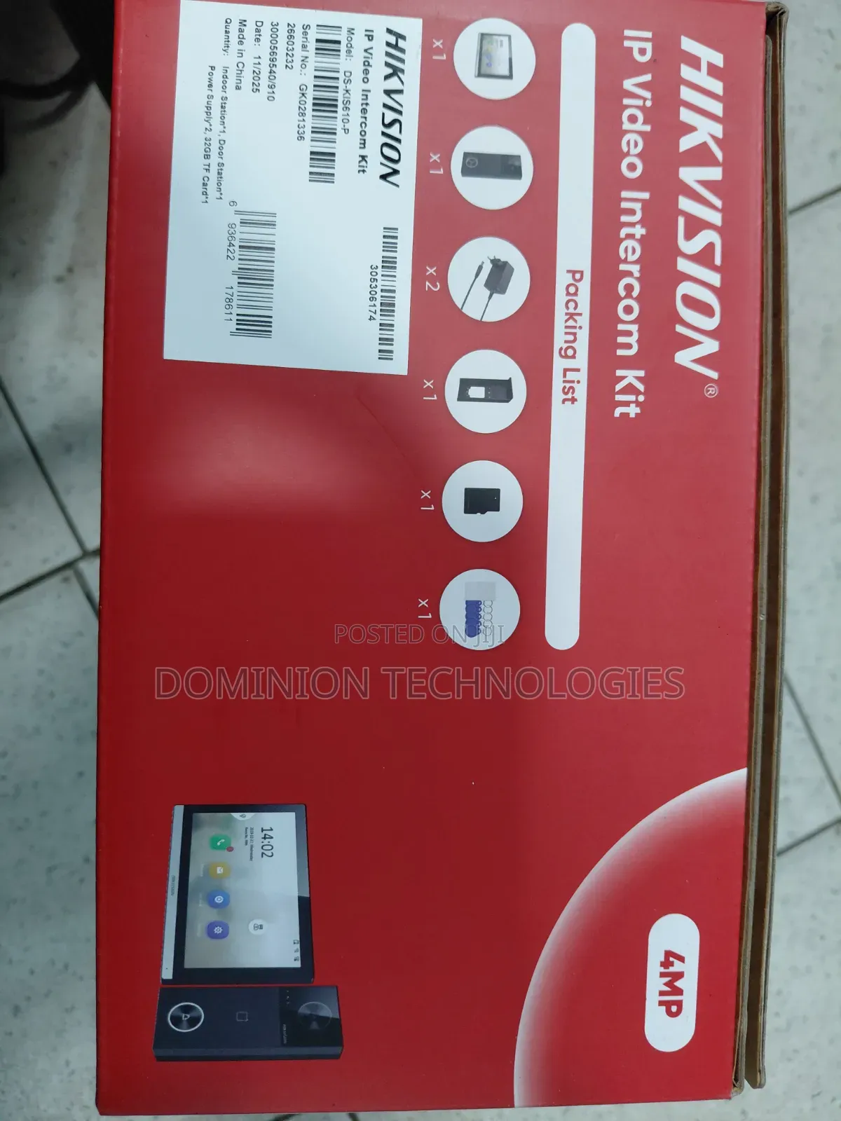 Hikvision Ds-Kis603 IP Video Intercom KIT Wifi 2mp