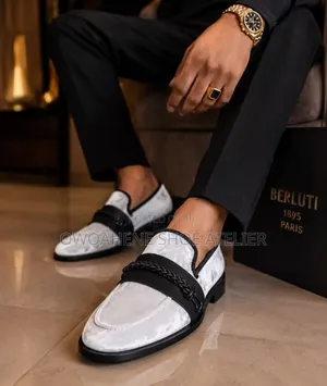 Berluti-Branded Crinkled Velvet Loafers