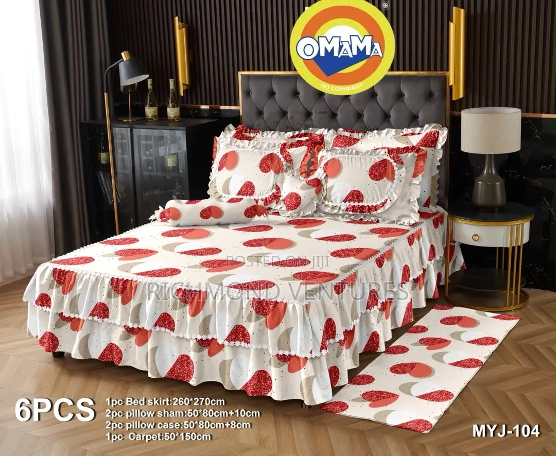 Quality Skirt Bedsheets With Carpet in Different Colors