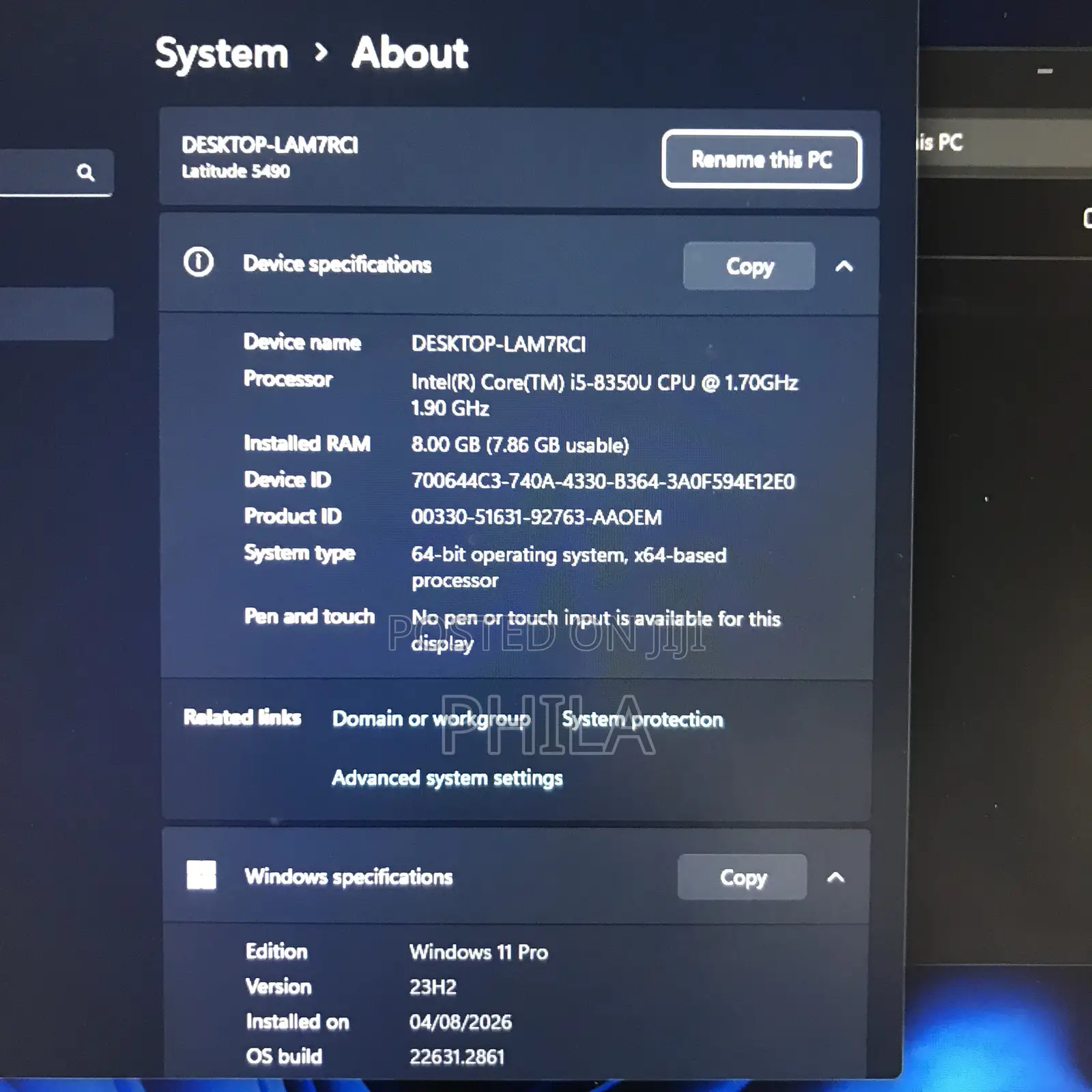 Laptop Dell Latitude 5490 8GB Intel Core i5 SSD 128GB