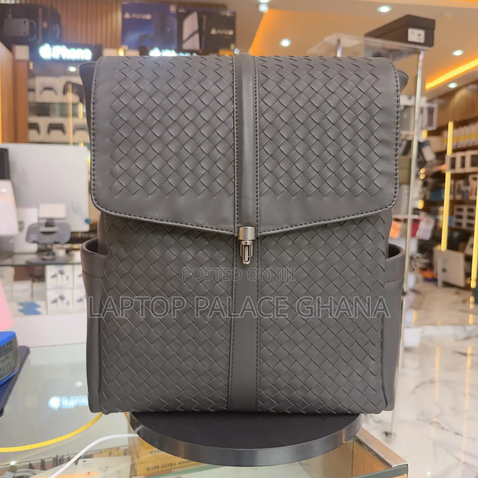 BOTTEGA VENETA Black Leather Backpack