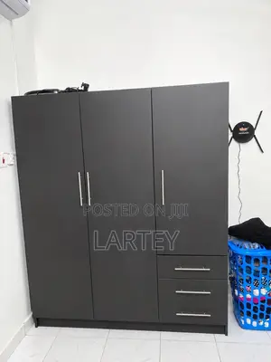 Slightly Used Spacious Neat Three Doors With Three Drawers Wardrobe