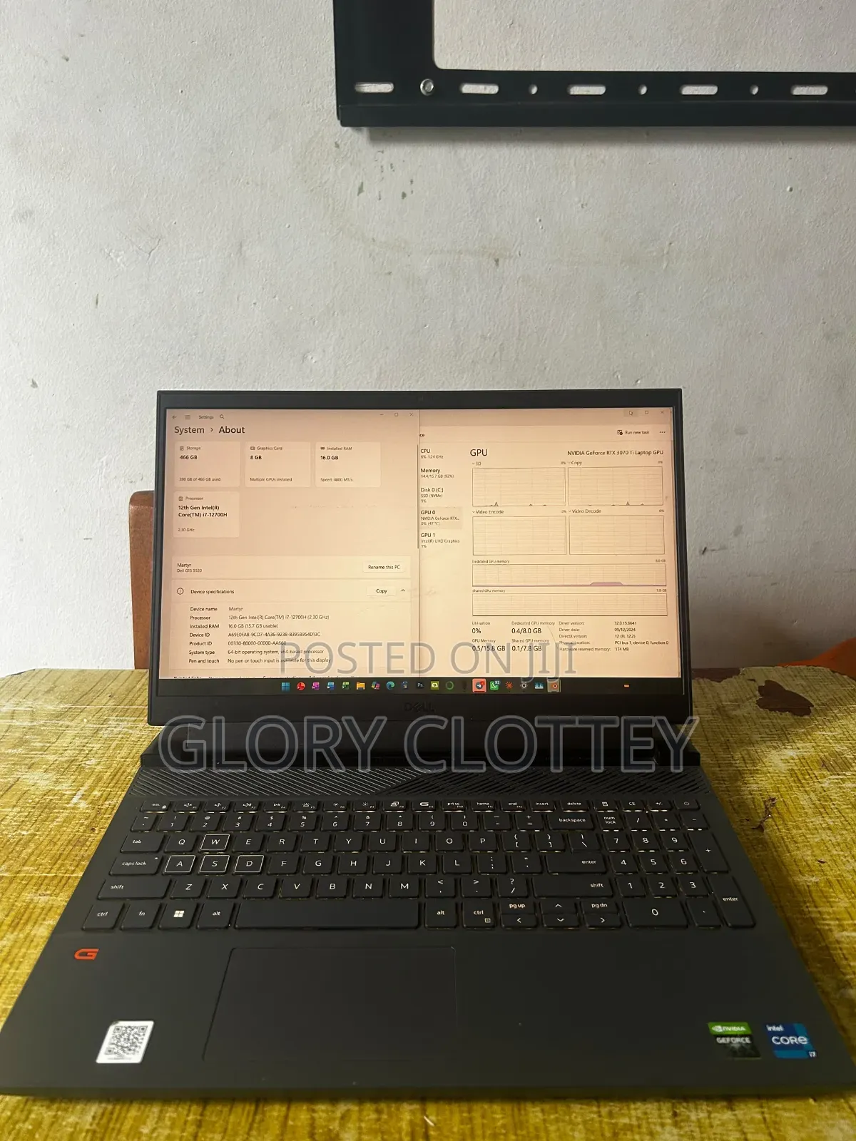 Laptop Dell G15 5520 16GB Intel Core i7 SSD 512GB