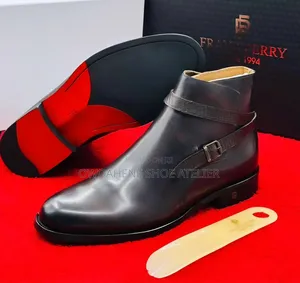 Frank Perry Men's Leather Jodhpur Ankle Boots