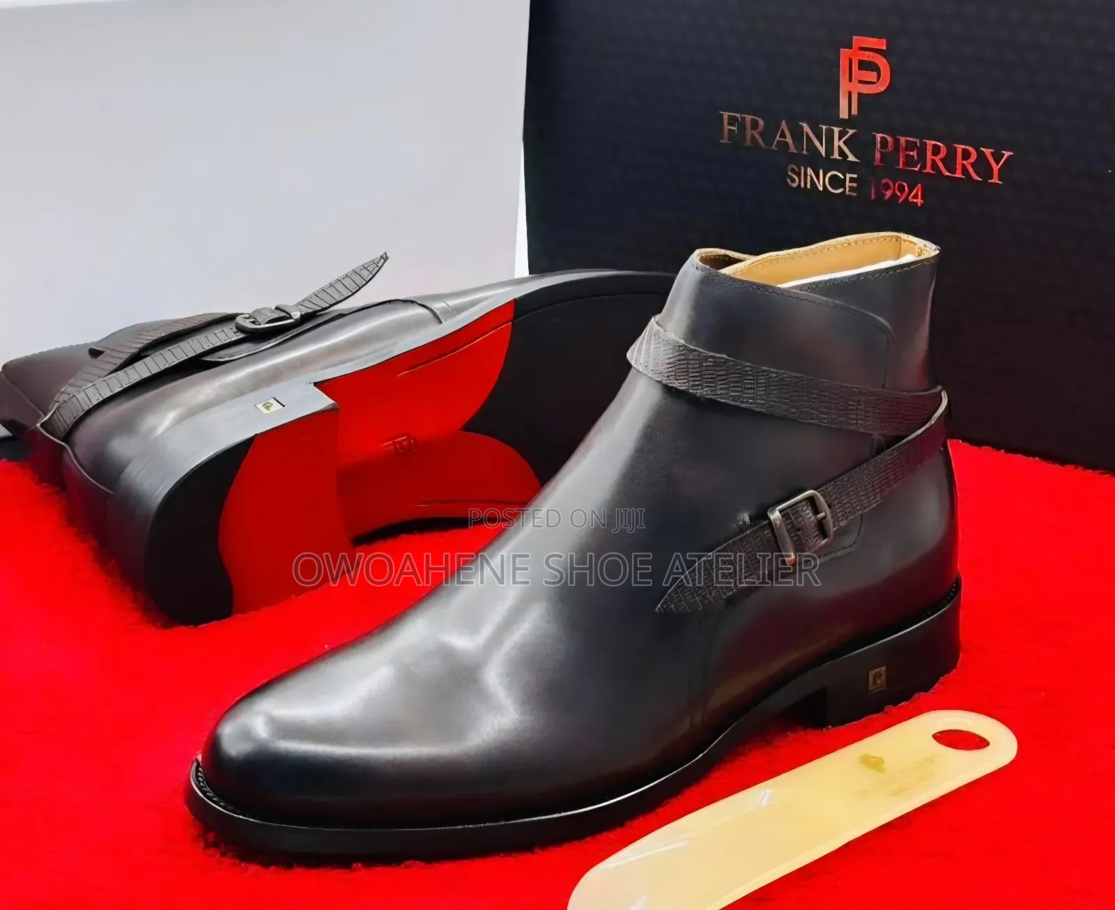 Frank Perry Men's Leather Jodhpur Ankle Boots