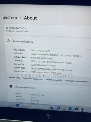 Laptop HP Spectre 13 8GB Intel Core i5 SSD 256GB