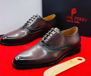 Pair of Frank Perry Exclusive Handmade Dark Brown Oxford Dress Shoes