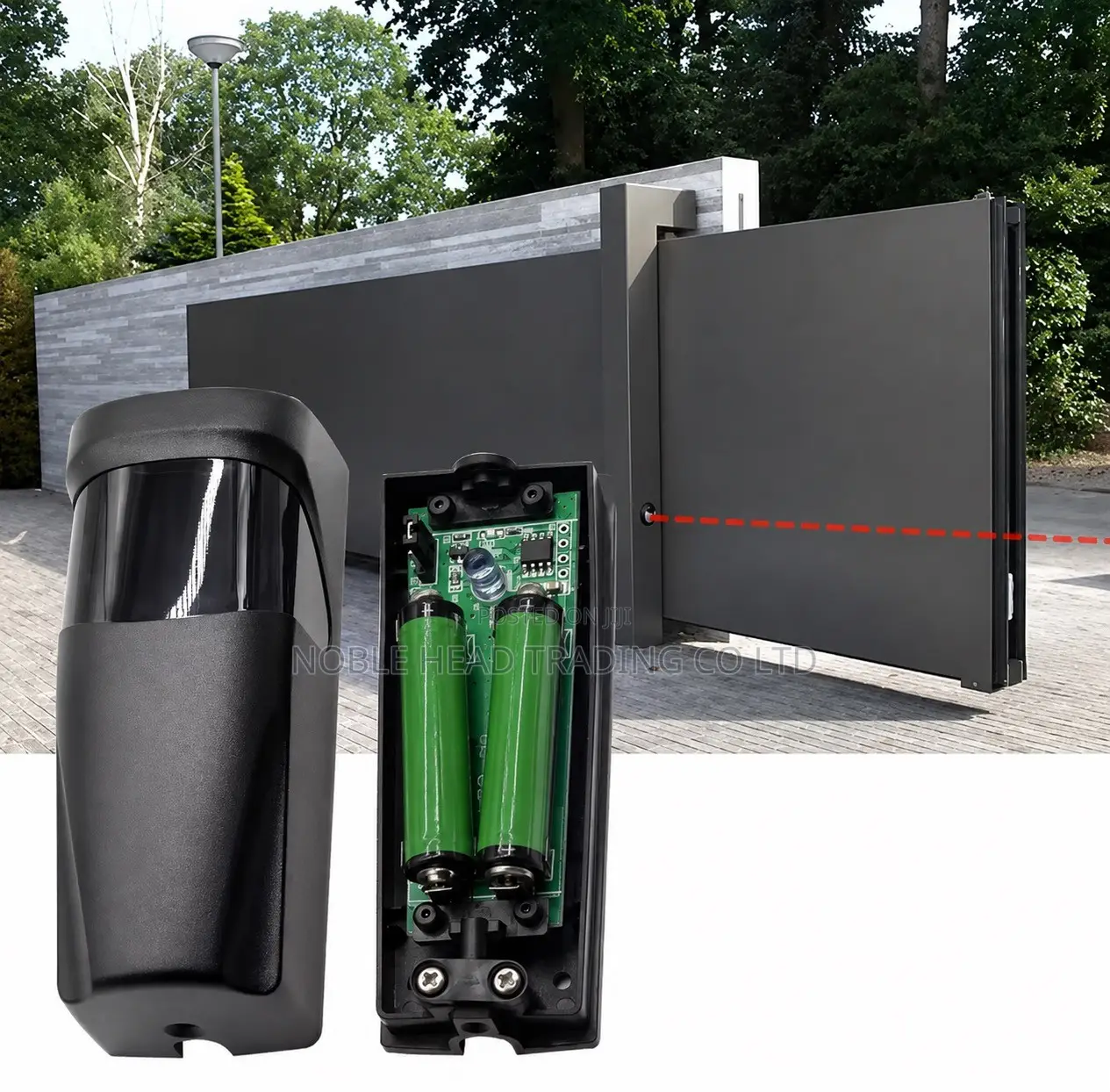 Wireless Battery-Powered Safety Beam Sensor for Automatic Sliding Gate