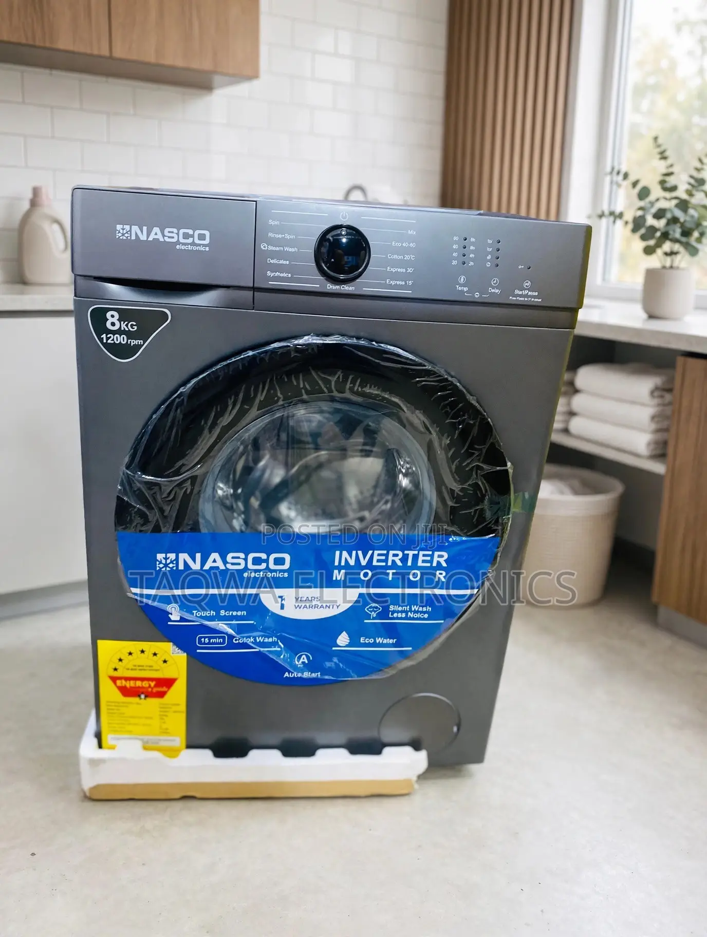Quick Washing Nasco Front Load 8kg Washing Machine