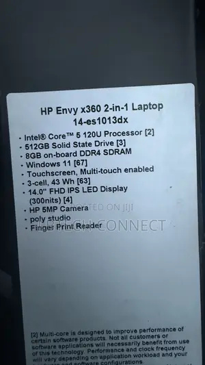 New Laptop HP Envy 14 8GB Intel Core i5 SSD 512GB