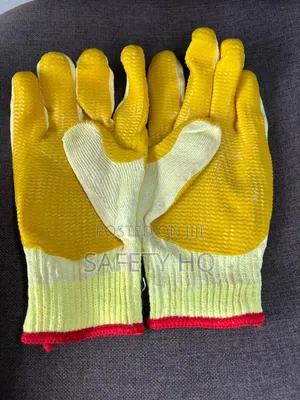 Latex Coated Yellow Palm Glove