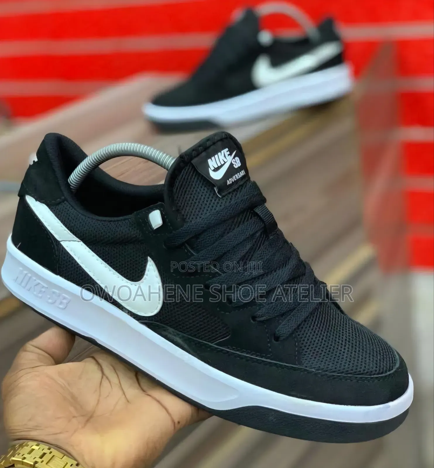 Nike SB Adversary in the Classic Black/White-Black Colorway Sneakers
