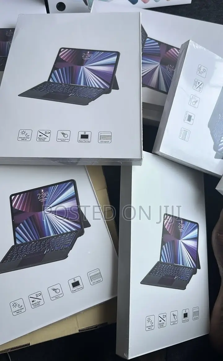 iPad A16/11pro/10:5/9:7 Magnetic Keyboard Case With Trackpad Light