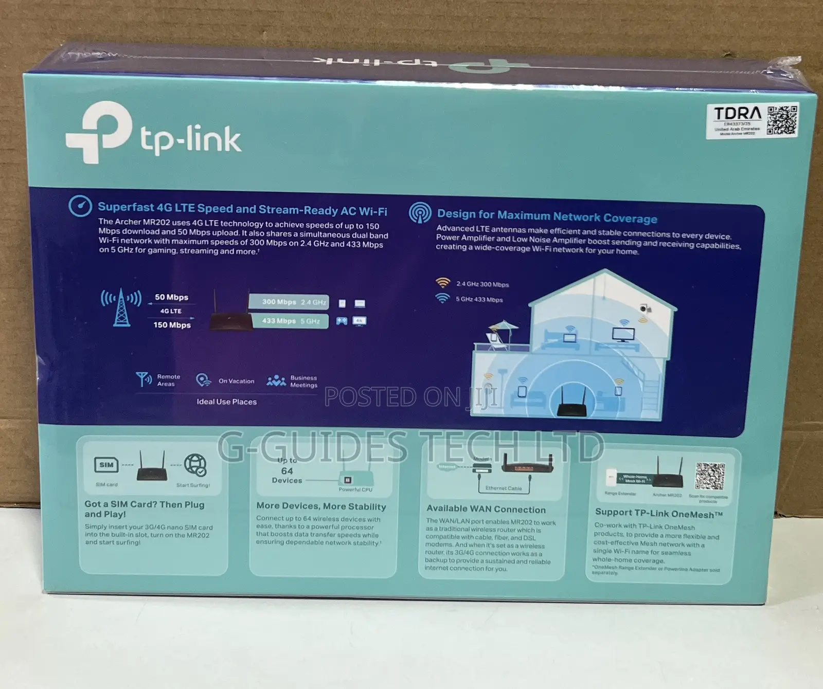 TP-Link Archer MR202 AC750 Dual Band Wi-Fi 4G LTE Router
