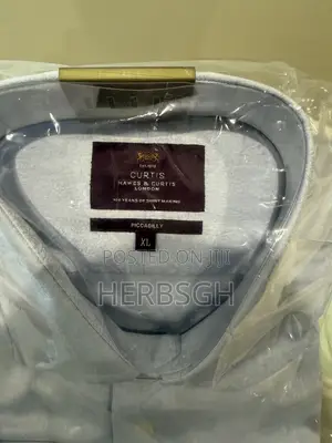 Hawes Curtis Slim Fit Shirt, Light Blue XL