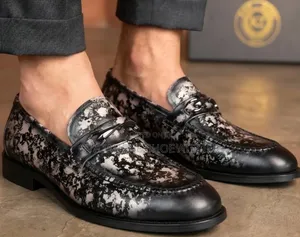 Ferro Aldo Darrell MFA19682 Floral Moc-Toe Penny Loafers(orchid Black)