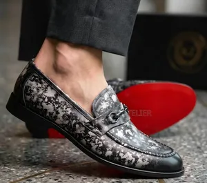 Ferro Aldo Darrell MFA19682 Floral Moc-Toe Penny Loafers(orchid Black)