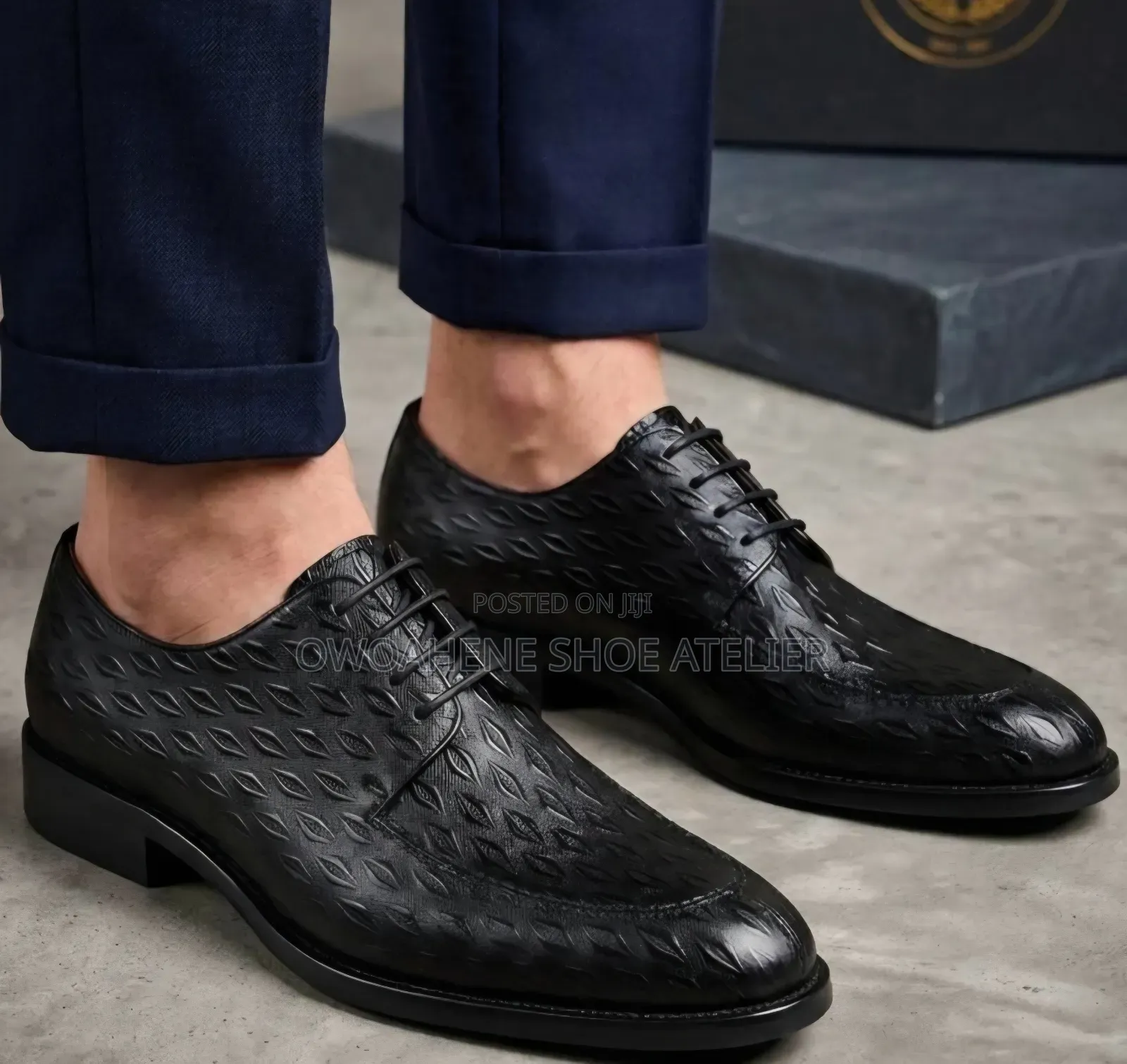 Pair of Men's Black Formal Dress Shoes