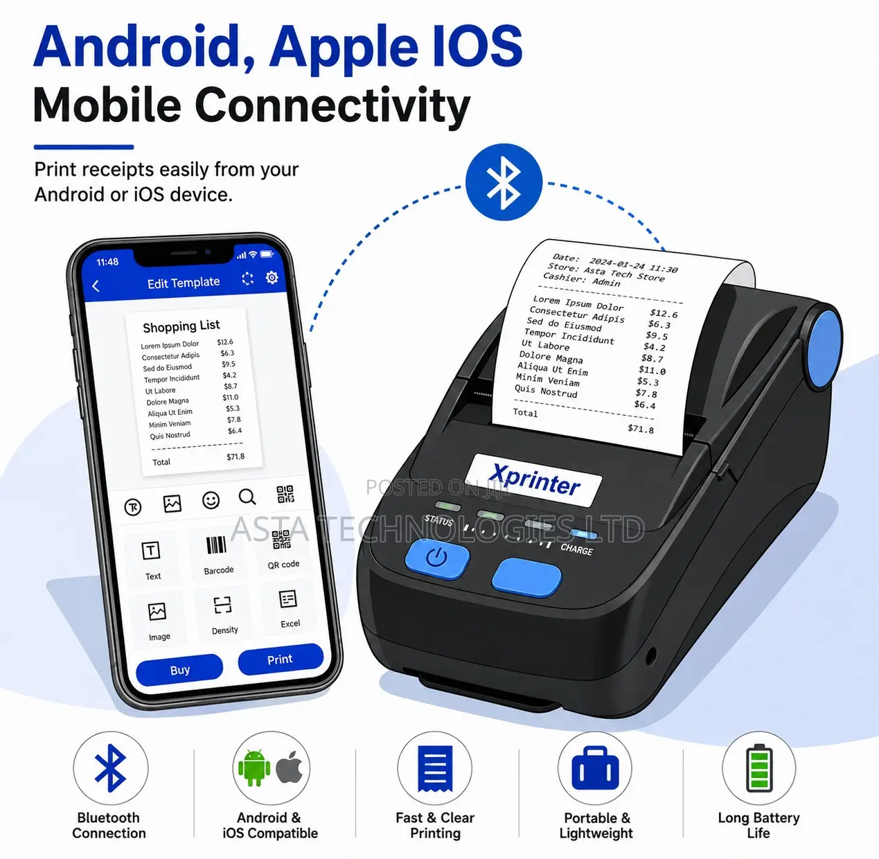 Mini Bluetooth Printer