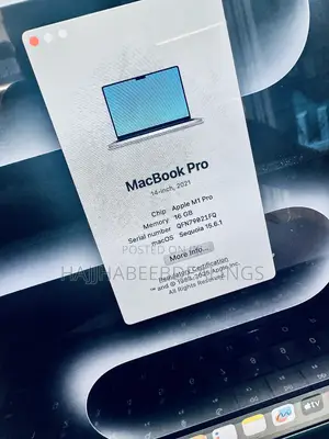 Laptop Apple MacBook Pro 2021 M1 16GB Apple M1 Pro SSD 512GB
