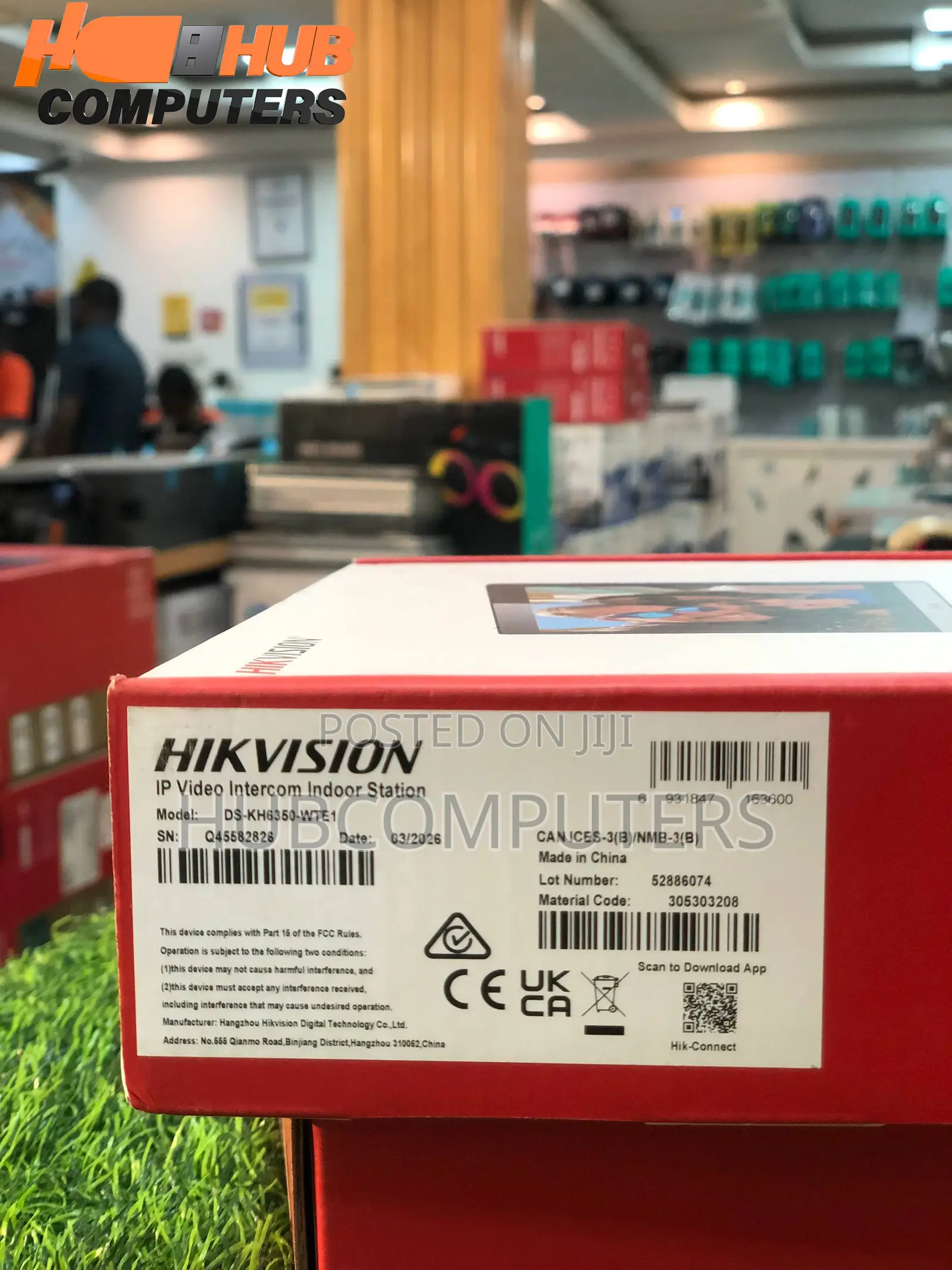 Hikvision DS-KH6350-WTE1 IP Video Intercom Indoor Station