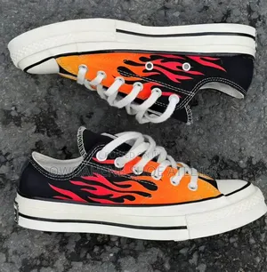 Converse Chuck 70 Ox "Archival Flame Print" Low-Top Sneakers