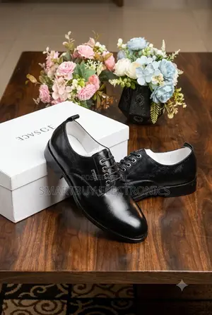 Versace Men's Black Leather Executive Shoe