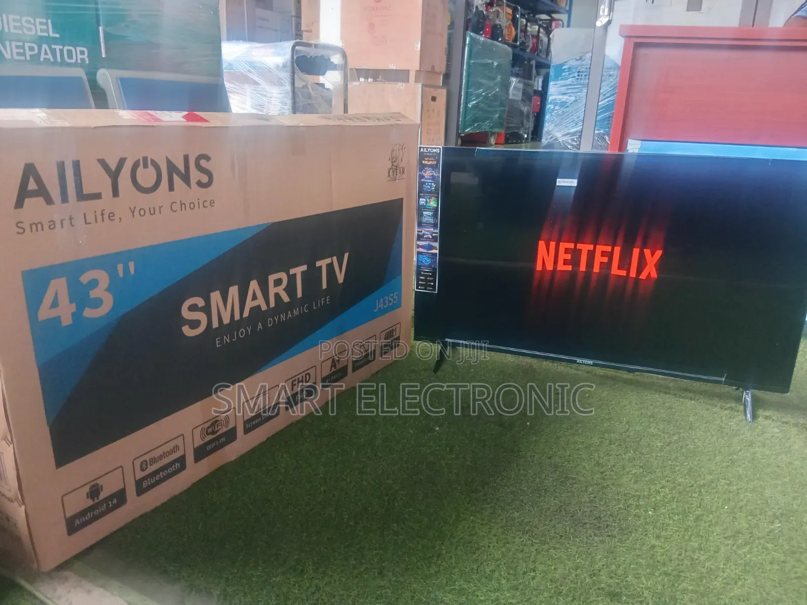 Ailyons 43′′ Smart LED TV – Modern Design, Sharp Display Great Viewing