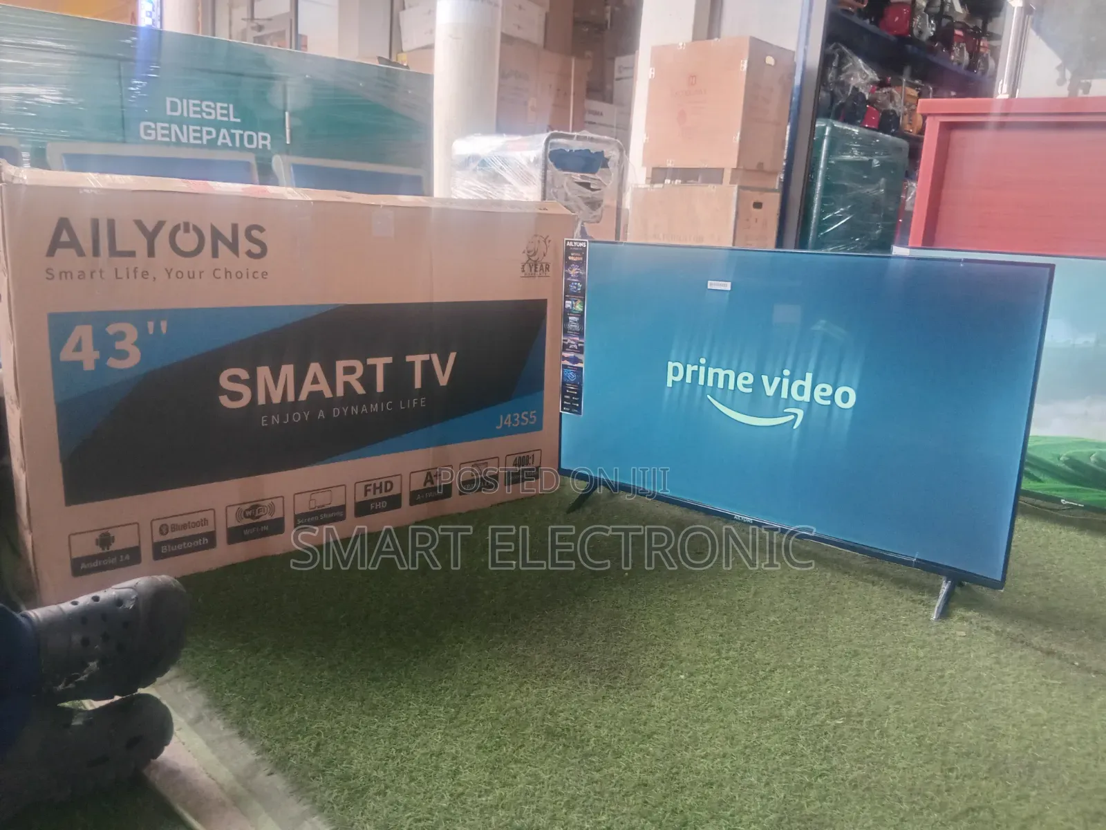 Ailyons 43′′ Smart LED TV – Modern Design, Sharp Display Great Viewing