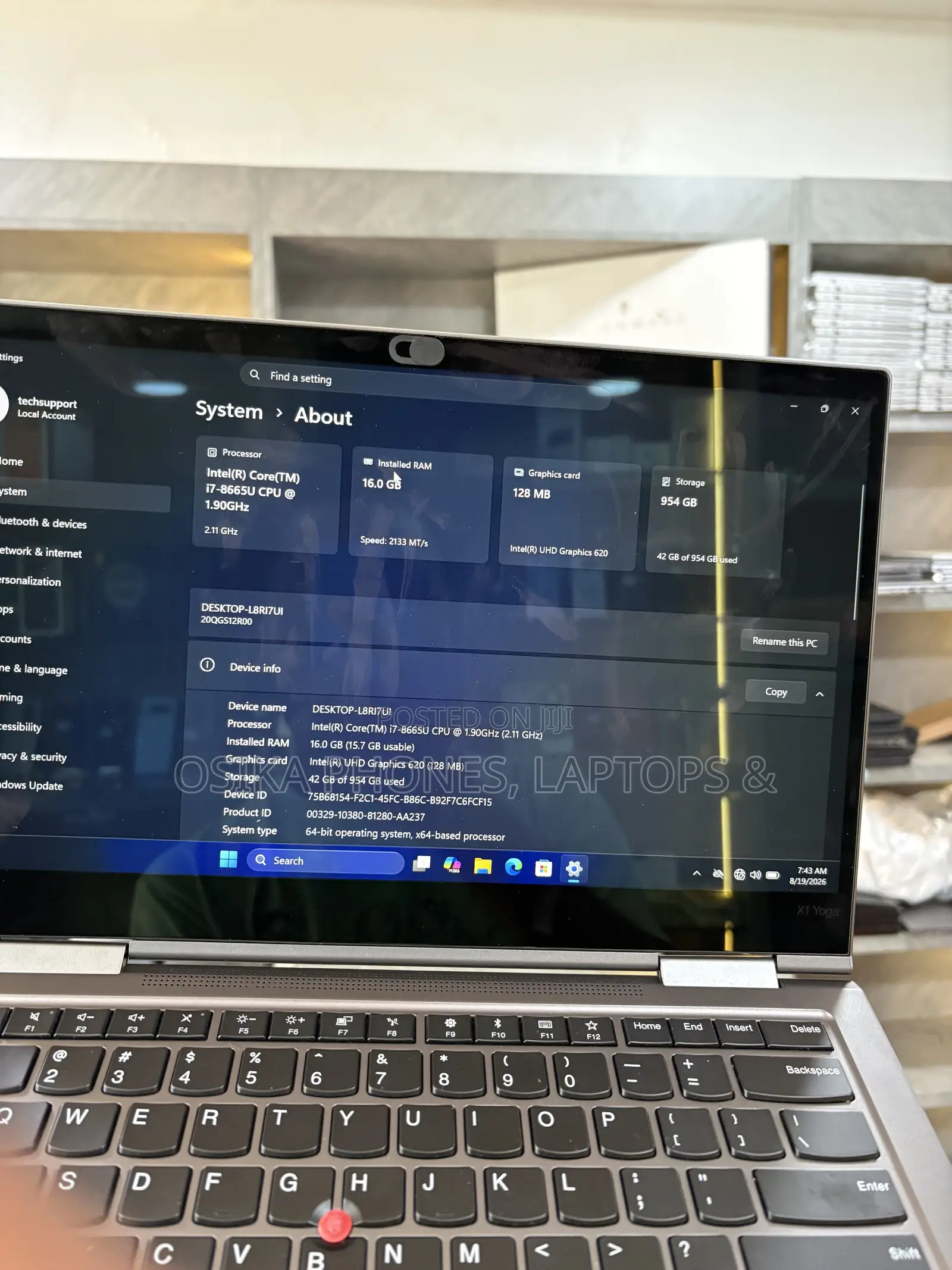 Laptop Lenovo ThinkPad X1 Yoga 16GB Intel Core i7 SSD 1T