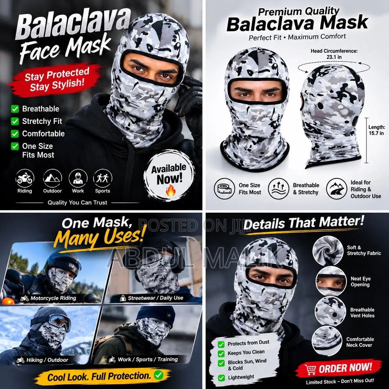 Balaclava Face Mask – Breathable Stretchy | Motorcycle Outdoor