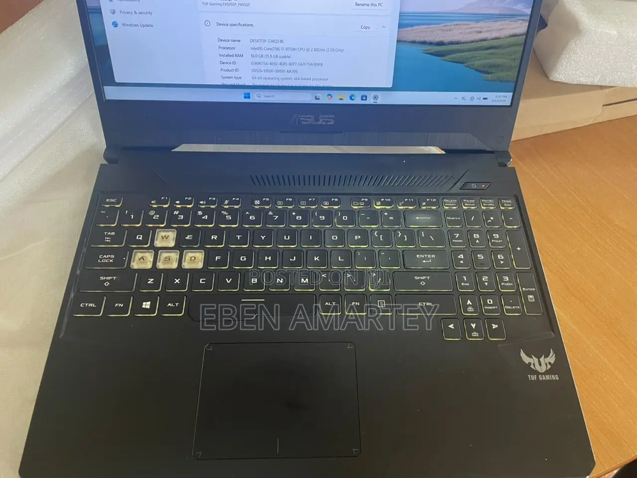 Laptop Asus TUF Gaming FX504 16GB Intel Core i7 SSD 512GB
