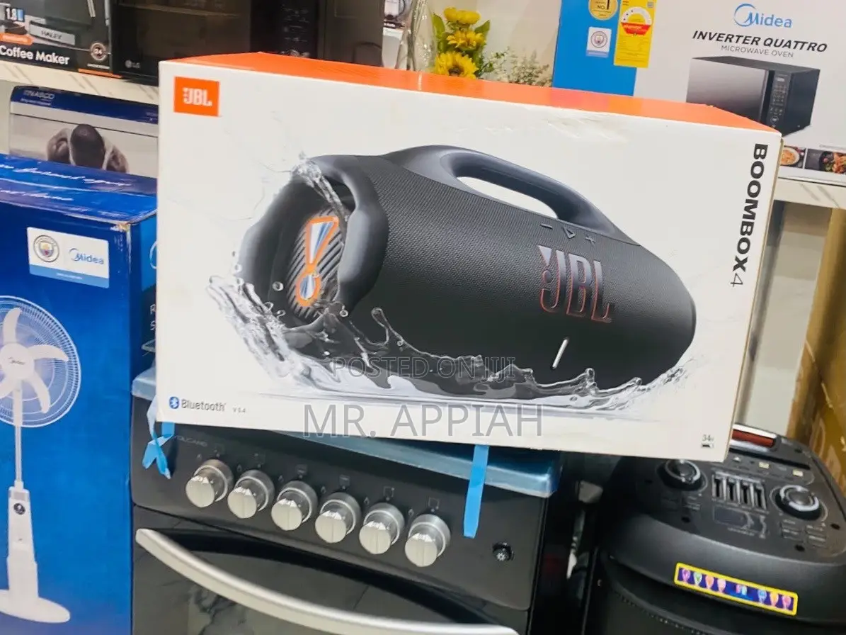Super Classic JBL Boombox 4 Portable Bluetooth Speaker(Black)Deep Bass