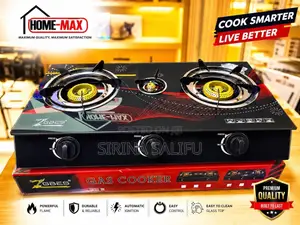 3-Burner Gas Cooker – Automatic Ignition | Glass Top