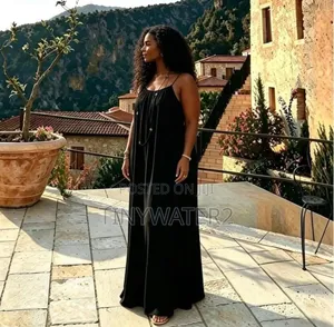 Women Sleeveless Black Sundress