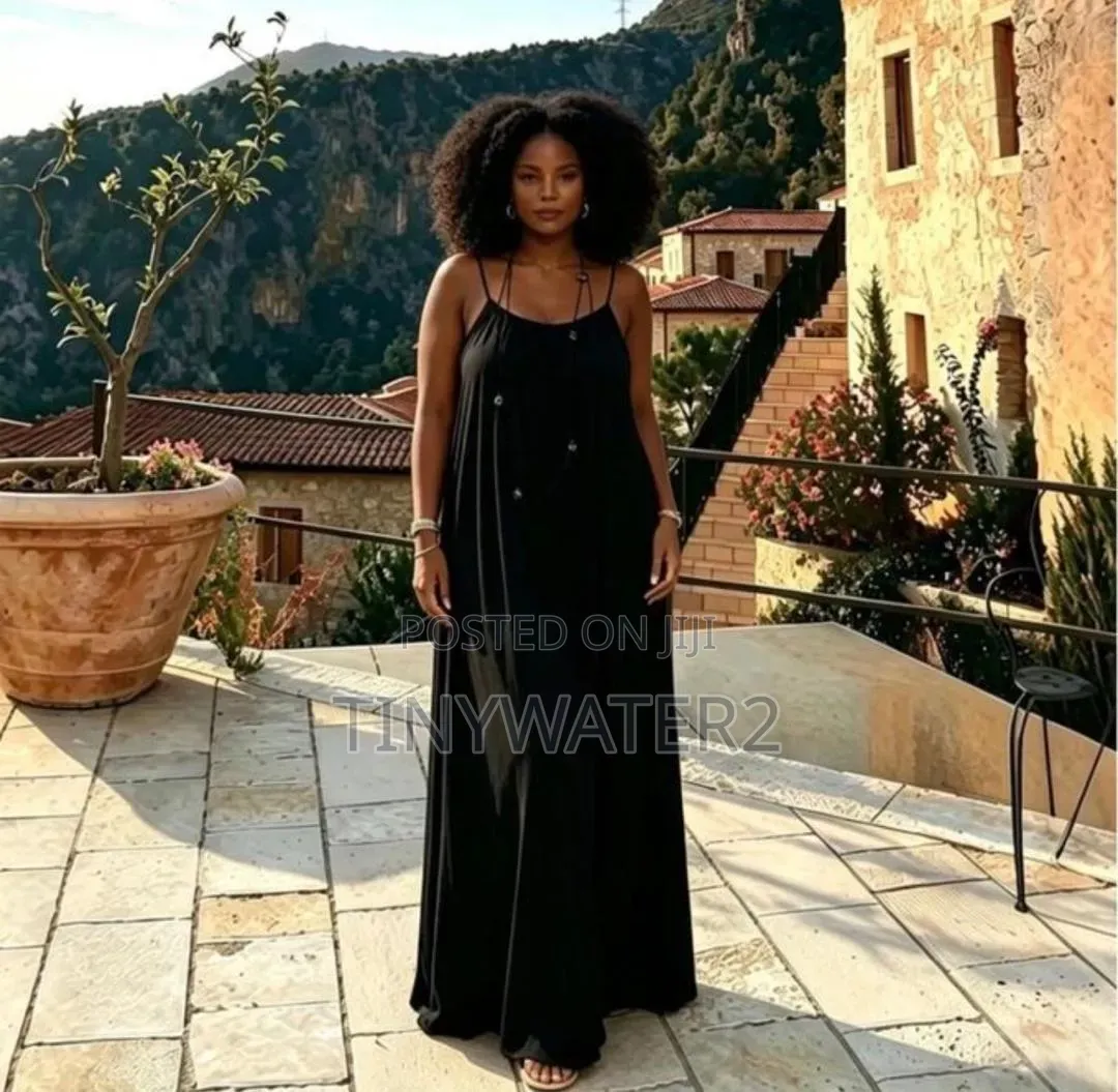 Women Sleeveless Black Sundress