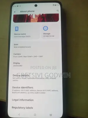 Motorola Edge (2022) 256 GB Black