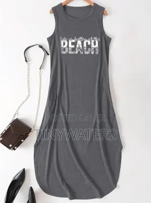 Women Gray Sleeveless Maxi Dress