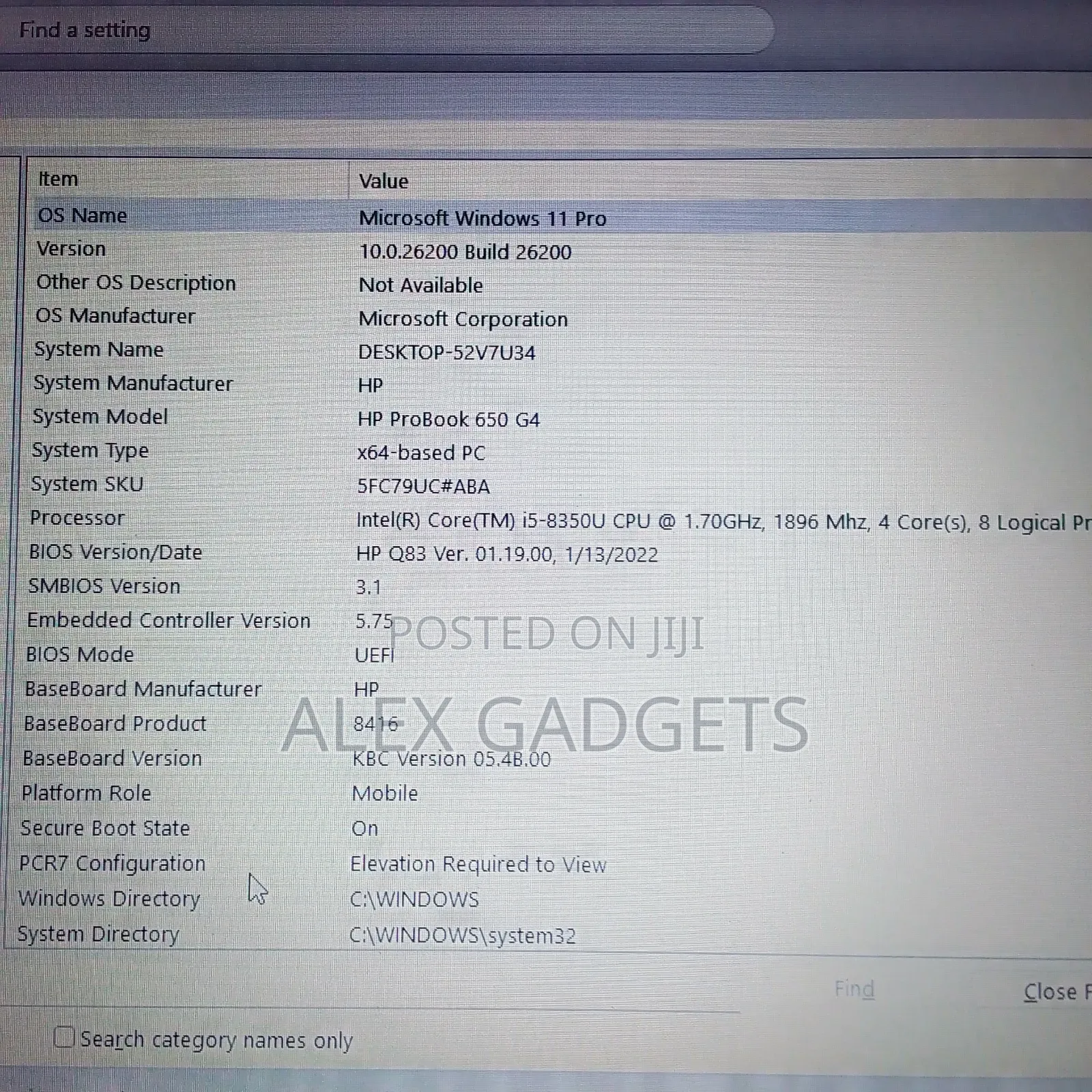 Laptop HP 650 G4 8GB Intel Core i5 SSD 256GB