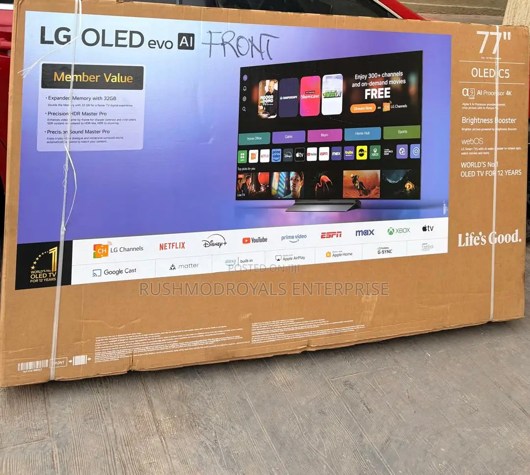LG 77 Inches of Self-Lit OLED Evo Pixels AI Processor Intelligence