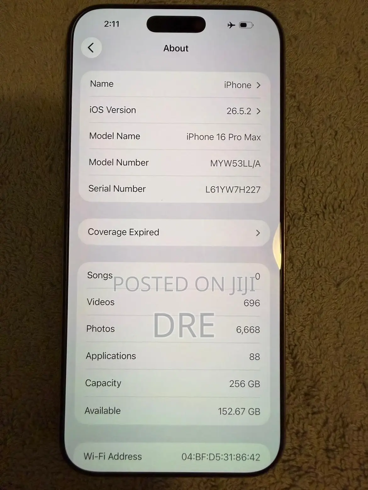 Apple iPhone 16 Pro Max 256 GB Gold