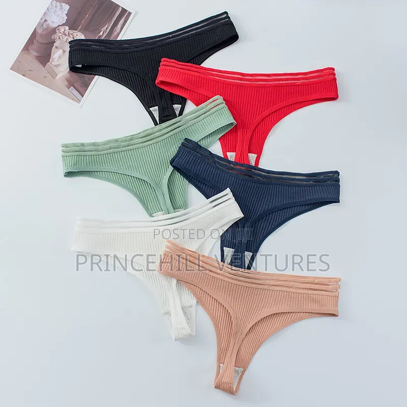 Ladies Cotton Thongs Panties