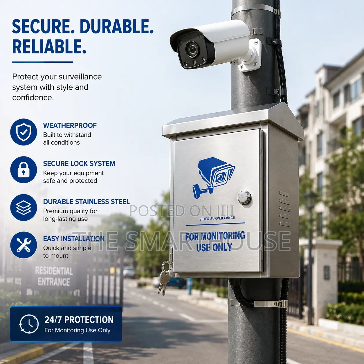 Outdoor Stainless Steel CCTV Surveillance Cabinet