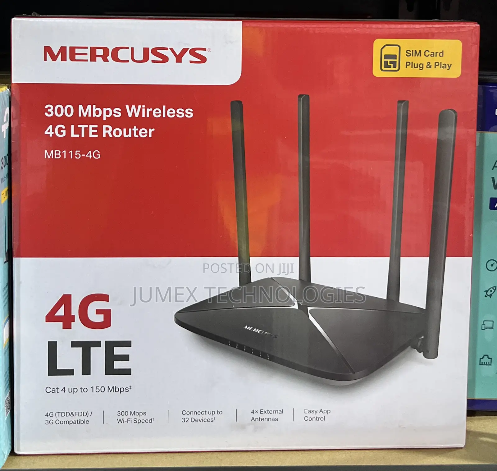 4g Universal Router Mercusys 300 MBPS Wireless 4g Lte Router Mb115-4g